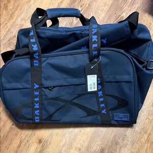Oakley Navy Duffel Bag with Black Accents